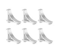 sourcing map 6 clip per mensole del frigorifero, 2,3 cm, in alluminio, per congelatore, staffe di supporto per frigoriferi domestici, mensole sicure, argento