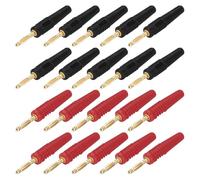sourcing map 6 connettori a banana da 2 mm, 10 A, connettori jack a banana per cavo audio, nero e rosso