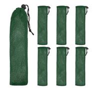 sourcing map 6 custodie per il trasporto in paglia, portatili, per posate e bacchette, per casa, viaggi, esterni, forchetta, cucchiaio, bacchette, verde scuro