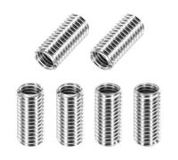 sourcing map 6 dadi riduttori filettati in acciaio inossidabile 316, da M10 x 1,5 maschio a M8 x 1,25 femmina 20 mm di lunghezza metrica per riparazione dado adattatore filettato riduttore manicotto