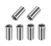 sourcing map 6 dadi riduttori filettati in acciaio inossidabile 316, da M10 x 1,5 maschio a M8 x 1,25 femmina 15 mm di lunghezza metrica per riparazione dado adattatore filettato riduttore manicotto