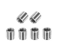 sourcing map 6 dadi riduttori filettati in acciaio inossidabile 316, da M10 x 1,5 maschio a M8 x 1,25 femmina 10 mm di lunghezza metrica per riparazione dado adattatore filettato riduttore manicotto