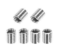 sourcing map 6 dadi riduttori filettati in acciaio inossidabile 316, M8 x 1,25 maschio a M6 x 1 femmina 10 mm di lunghezza metrica per riparazione dado dado adattatore filettato manicotto riduttore