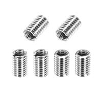 sourcing map 6 dadi riduttori filettati in acciaio inossidabile 316, M8 x 1,25 maschio a M6 x 1 femmina 12 mm di lunghezza metrica per riparazione dado dado adattatore filettato manicotto riduttore