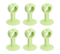sourcing map 6 fermaporta in silicone a ventosa, protezione da parete, senza foratura, anti-collisione, per camera da letto, bagno, mobili da ufficio, verde, 5,2 x 3,3 cm