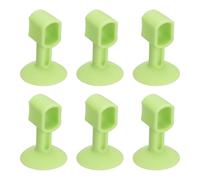 sourcing map 6 fermaporta in silicone a ventosa, protezione da parete, senza foratura, anti-collisione, per camera da letto, bagno, mobili da ufficio, verde, 4,9 x 3,3 cm