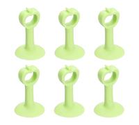 sourcing map 6 fermaporta in silicone per porta, con ventosa, protezione da parete, senza foratura, anti-collisione, per camera da letto, bagno, mobili da ufficio, verde, 7,6 x 4,6 cm