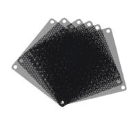 sourcing map 6 filtri antipolvere per PC, 90 x 90 mm, in PVC, per case del computer, antipolvere, copertura in rete, griglie per ventola per altoparlanti del computer, colore nero