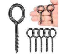 sourcing map 6 ganci a vite ad occhiello, M5 x 65 mm, in acciaio inossidabile 304, resistenti, viti autofilettanti a occhiello con estremità chiusa, per interni ed esterni, per appendere opere d'arte