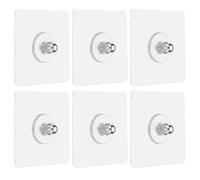 sourcing map 6 ganci adesivi a vite per montaggio a parete, 7,1 cm, ganci adesivi quadrati senza trapano, impermeabili, resistenti, con dado M6, per bagno, cucina, mensola da appendere, 10 mm