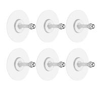 sourcing map 6 ganci adesivi a vite per montaggio a parete, 7,1 cm, rotondi, senza trapano, impermeabili, resistenti, per montaggio a parete con dado M6, per bagno, cucina, mensola, 32 mm