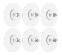 sourcing map 6 ganci adesivi a vite per montaggio a parete, 7,1 cm, rotondi, senza trapano, impermeabili, resistenti, per montaggio a parete con dado M6, per bagno, cucina, mensola da appendere, 16 mm
