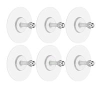 sourcing map 6 ganci adesivi a vite per montaggio a parete, 7,1 cm, rotondi, senza trapano, impermeabili, resistenti, per montaggio a parete con dado M6, per bagno, cucina, mensola, 24 mm