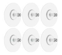 sourcing map 6 ganci adesivi a vite per montaggio a parete, 7,1 cm, rotondi, senza trapano, impermeabili, resistenti, per montaggio a parete con dado M6, per bagno, cucina, mensola sospesa, 20 mm