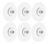 sourcing map 6 ganci adesivi a vite per montaggio a parete, 7,1 cm, rotondi, senza trapano, impermeabili, resistenti, per montaggio a parete con dado M6, per bagno, cucina, mensola da appendere, 10 mm
