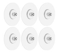 sourcing map 6 ganci adesivi a vite per montaggio a parete, 7,1 cm, rotondi, senza trapano, impermeabili, resistenti, per montaggio a parete con dado M6, per bagno, cucina, mensola sospesa, 6 mm