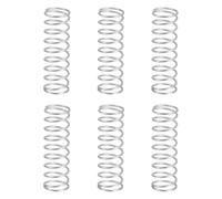 sourcing map 6 molle a compressione, 1,2 mm di diametro x 15 mm di diametro x 50 mm di lunghezza, molla di estensione in acciaio inossidabile 304, molle a pressione per penne a sfera, per riparazioni