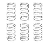 sourcing map 6 molle di compressione, 0,8 mm di diametro del filo x 12 mm di diametro x 20 mm di lunghezza, molla di estensione in acciaio inossidabile 304, molle a pressione per penne a sfera, per