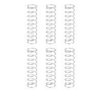 sourcing map 6 molle di compressione, 1 mm di diametro del filo x 15 mm di diametro x 60 mm di lunghezza, molla di estensione in acciaio inossidabile 304, molle a pressione per penne a sfera, per