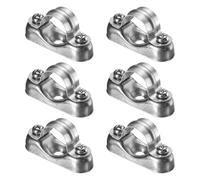 sourcing map 6 morsetti per staffa per tubi, M5 x 20 mm, in acciaio inox 316, per codici off-wall per sella, supporto per fissaggio a parete