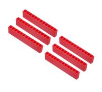 sourcing map 6 organizer in plastica con gambo esagonale per punte per cacciavite, 12 fori da 5/32 pollici, custodia in plastica per qualsiasi uso di punte da 5/32 in metallo, rosso