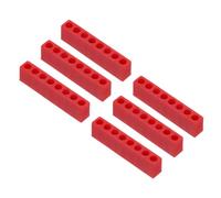sourcing map 6 organizer per punte per cacciavite, 8 fori, con codolo esagonale da 5/32 pollici, custodia in plastica per qualsiasi uso da 5/32 punte in metallo, rosso