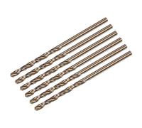 sourcing map 6 punte da trapano Jobber da 2,5 mm (0,098") in nitruro nero e titanio dorato M2 ad alta velocità (HSS) punte elicoidali per acciaio inossidabile, lega di alluminio e metallo