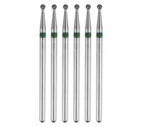 sourcing map 6 punte diamantate da 100-120 con testa a sfera da 2 mm, gambo da 2,35 mm, lunghezza 2 mm, punte rotanti per pietra, ceramica, vetro, smerigliatura, lucidatura