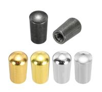 sourcing map 6 punte per interruttore a levetta a 3 vie per chitarra, M4/M3.5, filettate in ottone, per interruttore pickup per chitarra elettrica, parti di ricambio per chitarra elettrica, argento