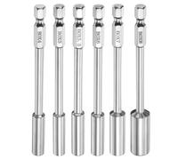 sourcing map 6 punte per trapano avvitatore da 4-8 mm, attacco metrico da 1/4", codolo esagonale da 100 mm, presa a 6 punti, cambio rapido, in acciaio CR-V, per trapano elettrico