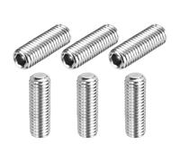 sourcing map 6 viti senza testa a brugola M10-1,5 x 30 mm, in acciaio inossidabile 304, viti a testa esagonale interna per accessori da bagno, riparazione mobili progetti fai da te