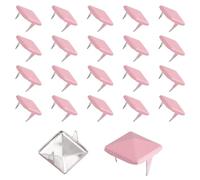 sourcing map 60 borchie quadrate piramidali da 10 mm in acciaio al carbonio con 2 griffe rivetti per borse, scarpe, artigianato in pelle, punk rock, jeans, giacca, rosa