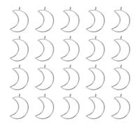 sourcing map 60 ciondoli in lega con lunetta aperta, ciondolo geometrico con cornice cava a forma di luna, per la creazione di gioielli in resina, orecchini, collane, bracciali, fai da te, tono