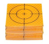 sourcing map 60 fogli riflettori per rilevazioni, 60 mm x 60 mm, autoadesivi, per topografia, target, stazioni totali, nastro riflettente per navi ispezioni tunnel, giallo