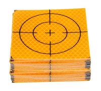 sourcing map 60 fogli riflettori per rilevazioni, 80 mm x 80 mm, autoadesivi, per topografia, target, stazioni totali, nastro riflettente per navi e tunnel di ispezione, giallo