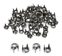 sourcing map 60 rivetti rotondi a cupola, 3,5 mm, in rame, 4 artigli, borchie in metallo, punk, rock, per artigianato in pelle, vestiti, cinture, borse, scarpe, bracciali, accessori, colore: grigio