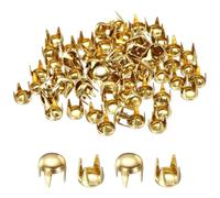 sourcing map 60 rivetti rotondi a cupola, 3,5 mm, in rame, 4 artigli, borchie in metallo, punk, rock, per lavori artigianali in pelle, vestiti, cinture, borse, scarpe, bracciali, accessori, colore