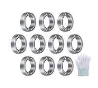 sourcing map 6700ZZ Cuscinetti a sfera a scanalatura profonda per rulli, 10 mm x 15 mm x 4 mm, cuscinetti di tenuta con guanti in fibra, cuscinetti sigillati in metallo doppio cuscinetto in acciaio