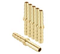 sourcing map 6pcs 3/16 "a 3/16" Ottone Tubo Barb Raccordo Metalli Splicer Mender