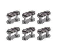 sourcing map 6Pcs # 40 Catena Master Connettore Link, 1/2 "Passo in acciaio al carbonio, Collegamento standard Split Links per catena 08A