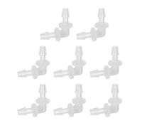 sourcing map 7 raccordi a gomito a 90 gradi, con diametro esterno da 3/16" per tubo flessibile in plastica, raccordo per tubo flessibile per acqua, liquido, carburante, trasparente