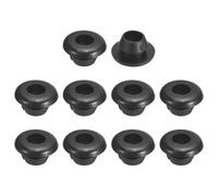 sourcing map 70 occhielli in gomma, diametro interno 6 mm, foro per trapano da 8 mm, tappi rotondi per fori per firewall su entrambi i lati, guarnizione per cablaggio elettrico, nero