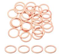 sourcing map 75 anelli di tenuta in rame con rondella piatta M20, diametro interno 20 mm, diametro esterno 26 mm, spessore 1,5 mm, rondelle di tenuta metriche per macchine idrauliche automobilistiche
