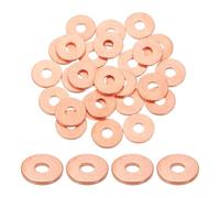 sourcing map 75 anelli di tenuta in rame con rondella piatta M6, diametro interno 6 mm, diametro esterno 18 mm, spessore 1,5 mm, rondelle di tenuta metriche per macchine idrauliche automobilistiche