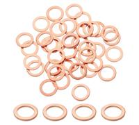 sourcing map 75 anelli di tenuta in rame con rondella piatta M8, diametro interno 8 mm, diametro esterno 12 mm, spessore 1 mm, rondelle di tenuta metriche per macchine idrauliche automobilistiche