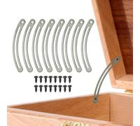 sourcing map 8 cerniere di supporto per coperchio, 9,1 cm, in ottone, con viti, per armadietti, armadi, scatole e scaffali, colore bronzo