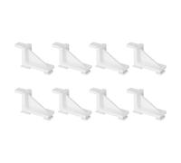 sourcing map 8 clip per mensole frigoriferi, 3,3 cm, in plastica, staffe di ricambio per frigoriferi e mensole di casa, colore bianco