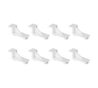 sourcing map 8 clip per mensole frigoriferi, 3,8 cm, in plastica, per congelatore, staffe di supporto per frigoriferi domestici e mensole sicure, colore: bianco