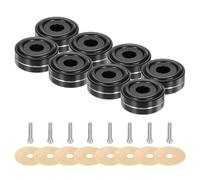 sourcing map 8 cuscinetti isolanti per subwoofer, 40 x 15 mm, piedini isolanti per altoparlanti, giradischi, monitor da studio, per apparecchiature audio, viti M4, colore nero
