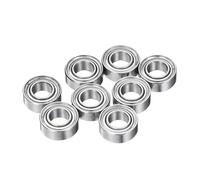 sourcing map 8 cuscinetti piccoli MR84ZZ, diametro interno 4 mm, diametro esterno 8 mm, larghezza 3 mm, cuscinetti a sfera profondi a doppia schermatura, per motori elettrici, skateboard, stampanti 3D